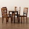 Baxton Studio Rava Modern and Contemporary Walnut Brown Finished Wood 5-Piece Dining Set 179-11388-10895-Zoro - alternate 5